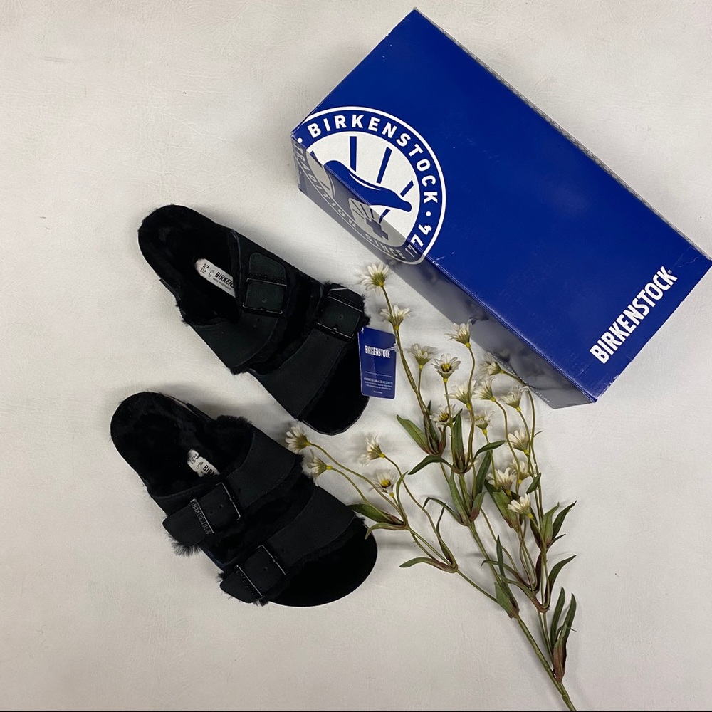 Birkenstock Black Arizona Fur